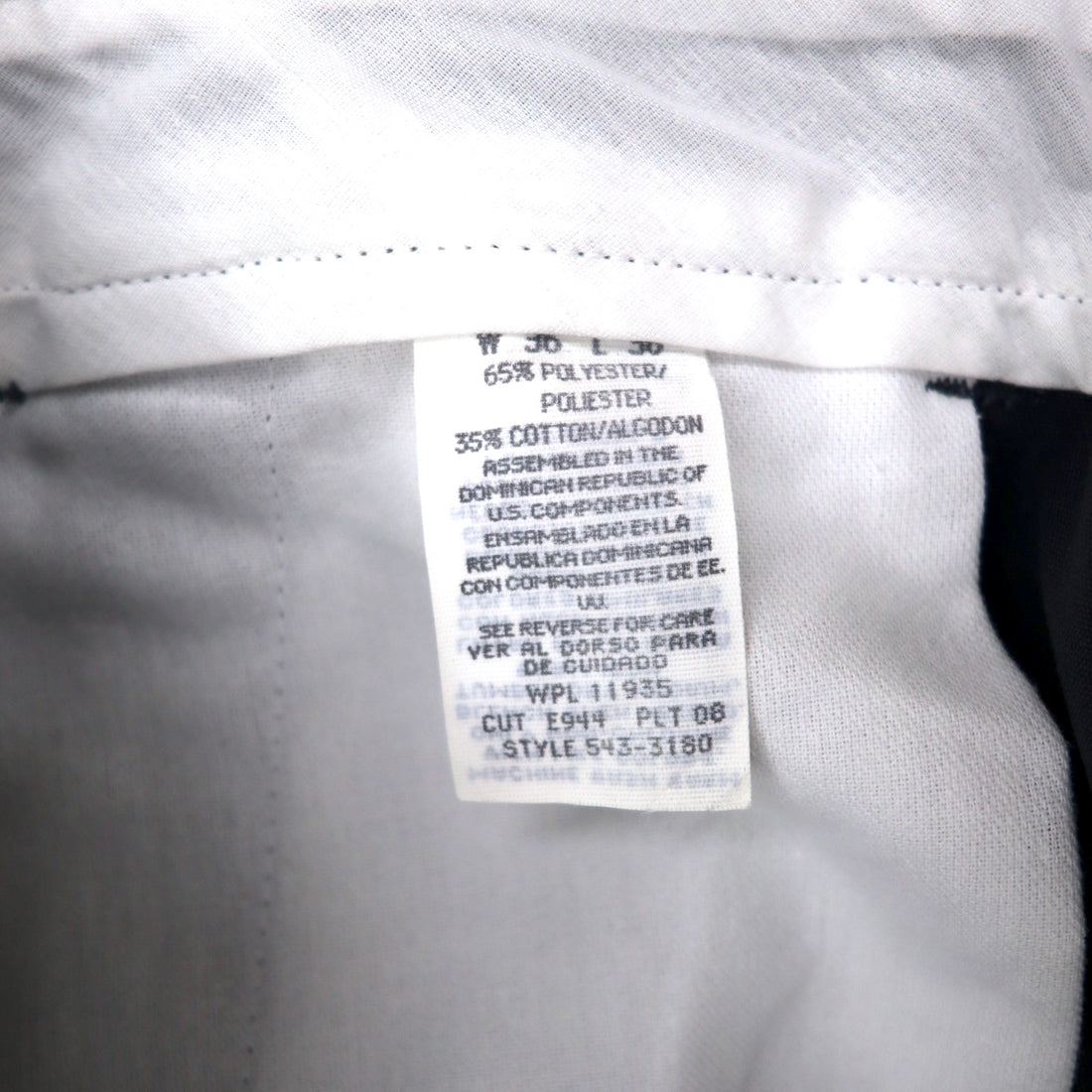 BIG MAC 80s Twill Work Pants Chino Pants Size 36 Grey Polyester Cotton Center Press