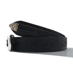 NOCONA USA Made Western Leather Belt, Size 40, Black with Silver Buckle