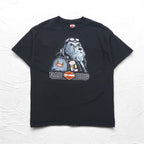 HARLEY DAVIDSON 両面プリント Tシャツ XL ブラック コットン BAD DOG