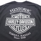 HARLEY DAVIDSON 両面プリント Tシャツ XL ブラック コットン BAD DOG