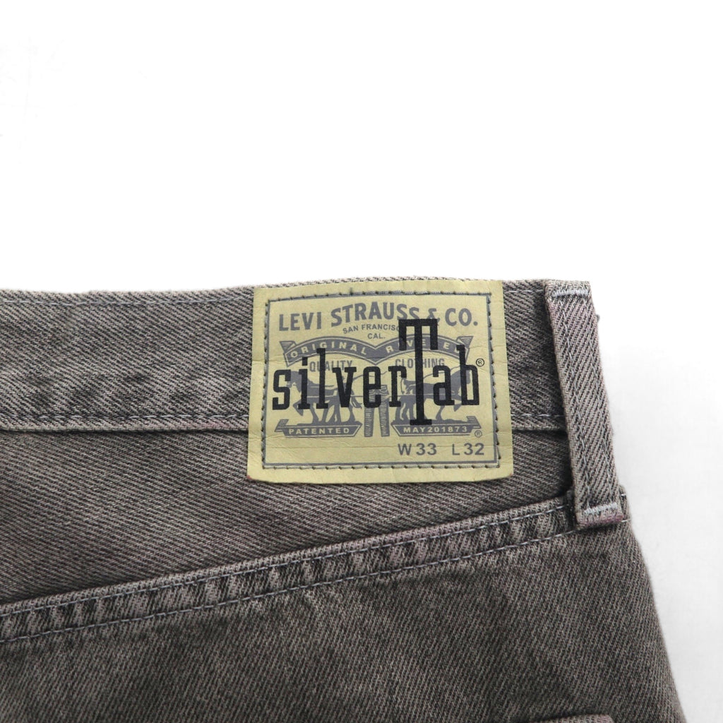 Levi's Silver Tab Loose Wide Leg Denim Pants, Size L, Gray, Zipper Fly, A3421-0006