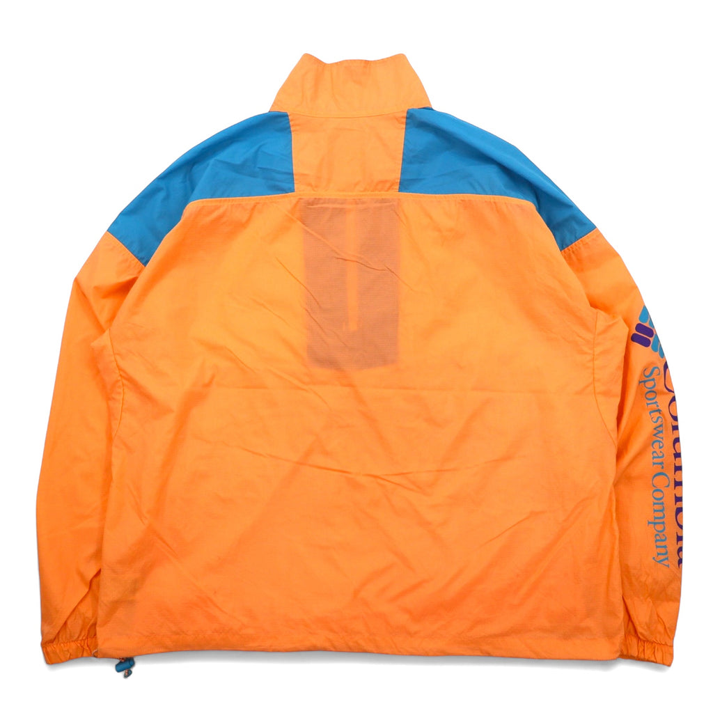 Columbia Anorak Jacket XL Orange Nylon Packable Sleeve Logo Santa Ana Anorak Jacket KO0086