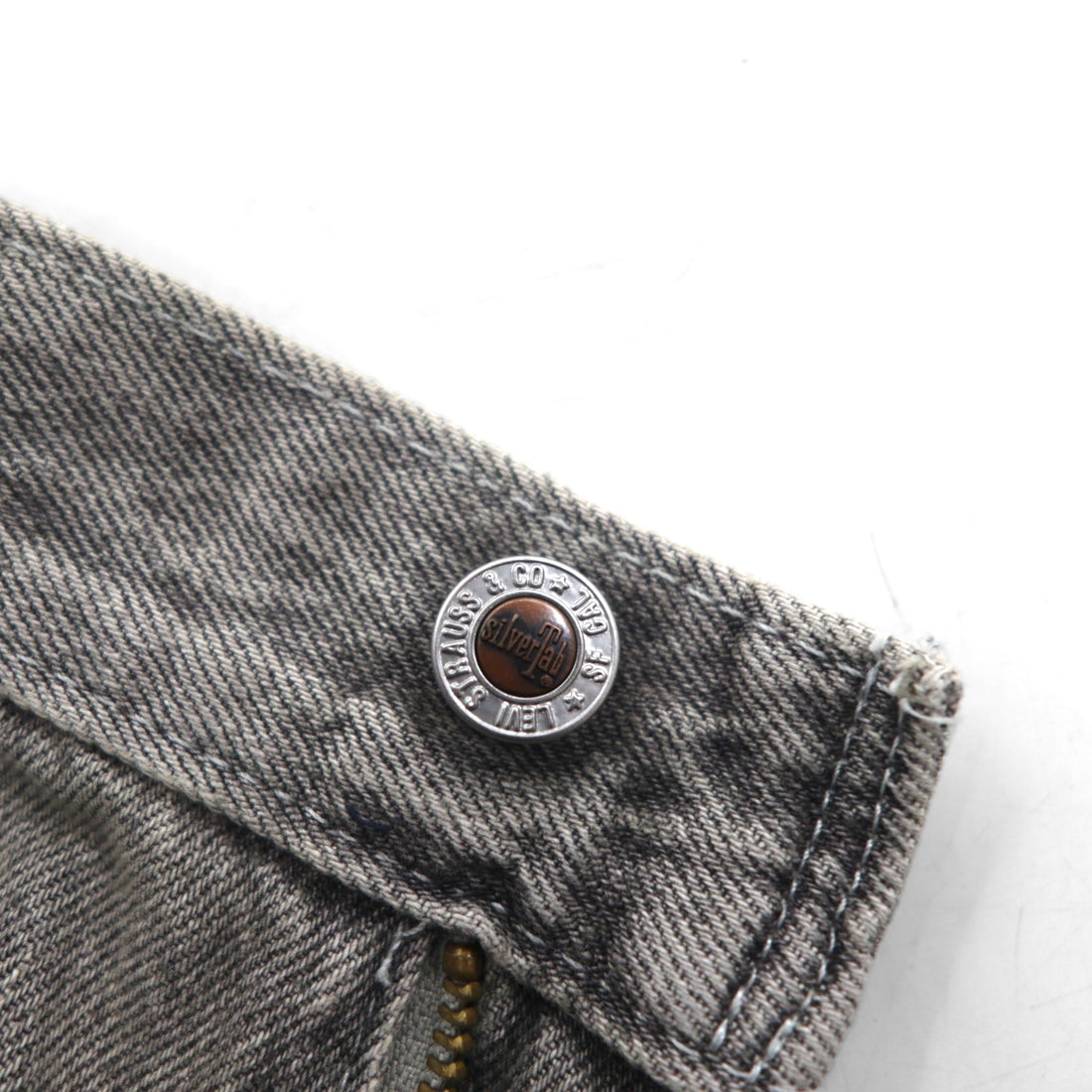 Levi's Silver Tab Loose Wide Leg Denim Pants, Size L, Gray, Zipper Fly, A3421-0006