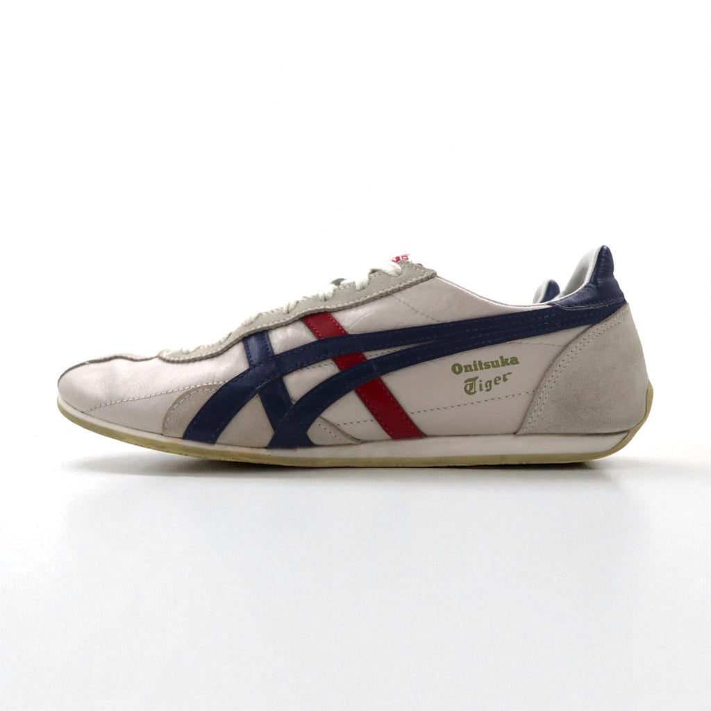 Onitsuka Tiger Runspark Classic Casual Sneakers, Sizes 27.5-28cm, Beige Leather, Tricolor
