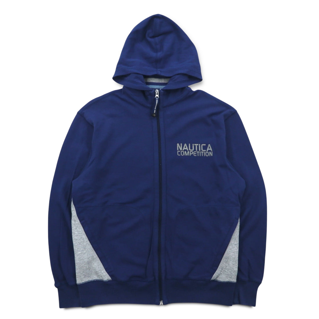 NAUTICA COMPETITION Full Zip Hoodie S Blue Grey Cotton