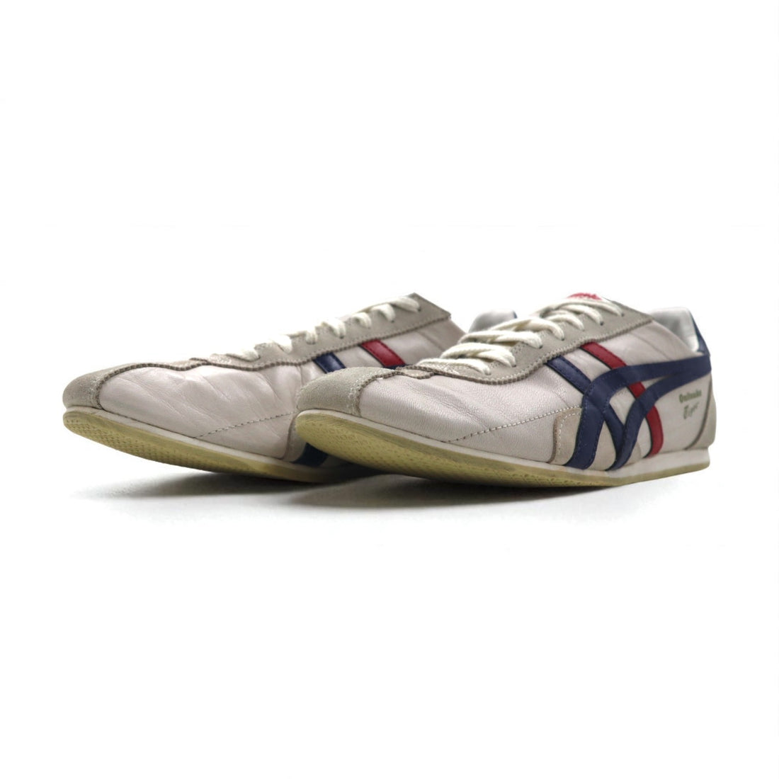 Onitsuka Tiger Runspark Classic Casual Sneakers, Sizes 27.5-28cm, Beige Leather, Tricolor