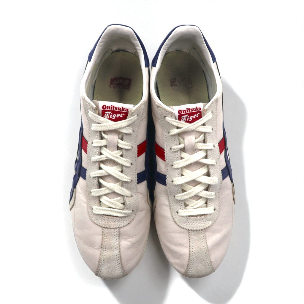 Onitsuka Tiger Runspark Classic Casual Sneakers, Sizes 27.5-28cm, Beige Leather, Tricolor