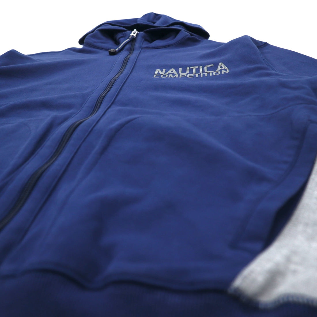 NAUTICA COMPETITION Full Zip Hoodie S Blue Grey Cotton