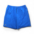 LACOSTE SPORT Solid Diamond Taffeta Shorts, Blue, with One-Point Logo, Size XL, GH353T, for Sports and Tennis