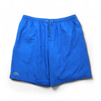 LACOSTE SPORT Solid Diamond Taffeta Shorts, Blue, with One-Point Logo, Size XL, GH353T, for Sports and Tennis