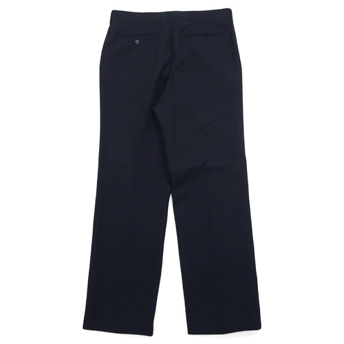 90s HAGGAR Slacks, Size 33, Black Striped, Polyester, Made in Dominican Republic (USA)