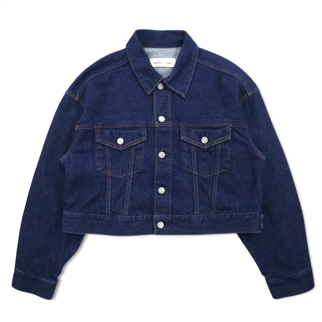 Hard Rock Cafe by NAVE Cropped Logo Jean Jacket Denim Jacket S Indigo Blue Back Logo Embroidery Onward Kashiyama Unused