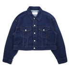 Hard Rock Cafe by NAVE Cropped Logo Jean Jacket Denim Jacket S Indigo Blue Back Logo Embroidery Onward Kashiyama Unused