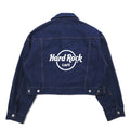 Hard Rock Cafe by NAVE Cropped Logo Jean Jacket Denim Jacket S Indigo Blue Back Logo Embroidery Onward Kashiyama Unused