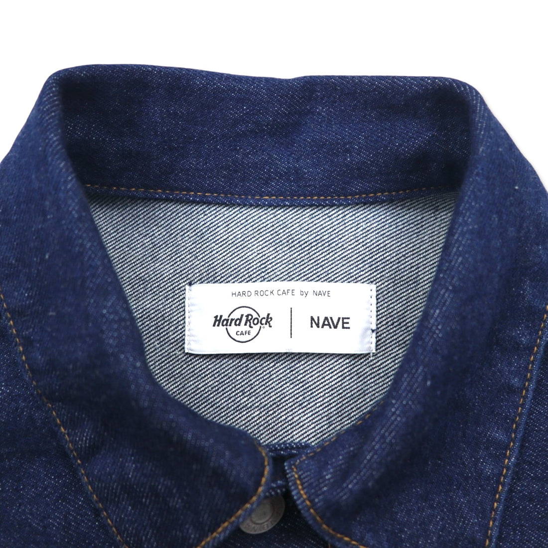 Hard Rock Cafe by NAVE Cropped Logo Jean Jacket Denim Jacket S Indigo Blue Back Logo Embroidery Onward Kashiyama Unused