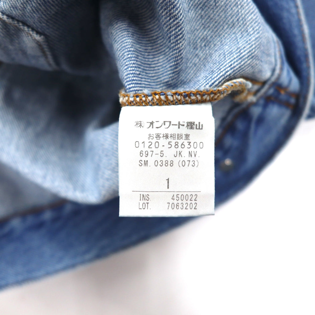 Hard Rock Cafe by NAVE Cropped Logo Jean Jacket Denim Jacket S Indigo Blue Back Logo Embroidery Onward Kashiyama Unused