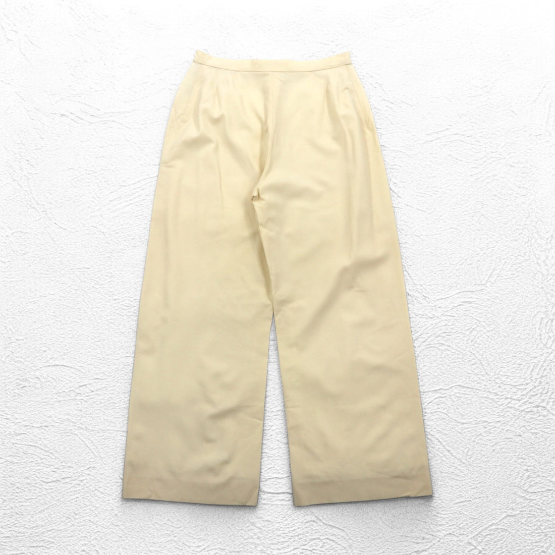 Salvatore Ferragamo Made in Italy Wide Flare Slacks Pants L Beige Wool