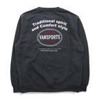 VAN SPORTS クルーネック スウェット L グレー 裏起毛 バックプリント