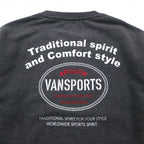 VAN SPORTS クルーネック スウェット L グレー 裏起毛 バックプリント
