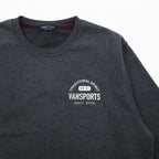 VAN SPORTS クルーネック スウェット L グレー 裏起毛 バックプリント