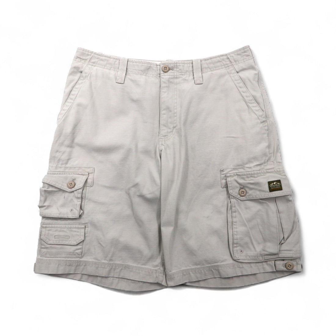 Eddie Bauer Utility Short Cargo Pants, Size L, Beige, Cotton
