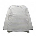SAINT JAMES ボーダー バスクシャツ ロングスリーブ Tシャツ L ホワイト ベージュ ボートネック フランス製