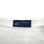 SAINT JAMES ボーダー バスクシャツ ロングスリーブ Tシャツ L ホワイト ベージュ ボートネック フランス製