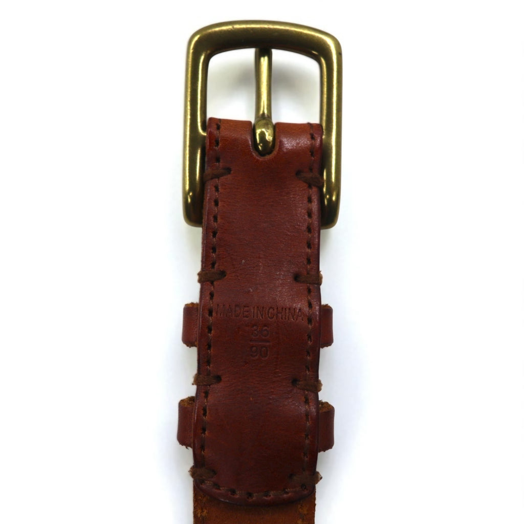 POLO RALPH LAUREN Intrecciato Braided Leather Belt, Size 36/90, Brown, Cowhide, Mesh, Narrow