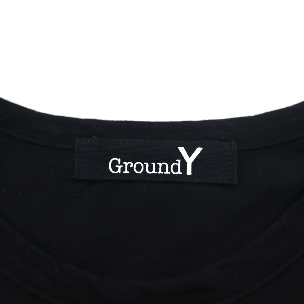 Ground Y ( YOHJI YAMAMOTO ) チェック グラフィック Tシャツ Check Logo Graphic Tee L ブラック GT-T34-015 日本製
