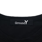 Ground Y ( YOHJI YAMAMOTO ) チェック グラフィック Tシャツ Check Logo Graphic Tee L ブラック GT-T34-015 日本製