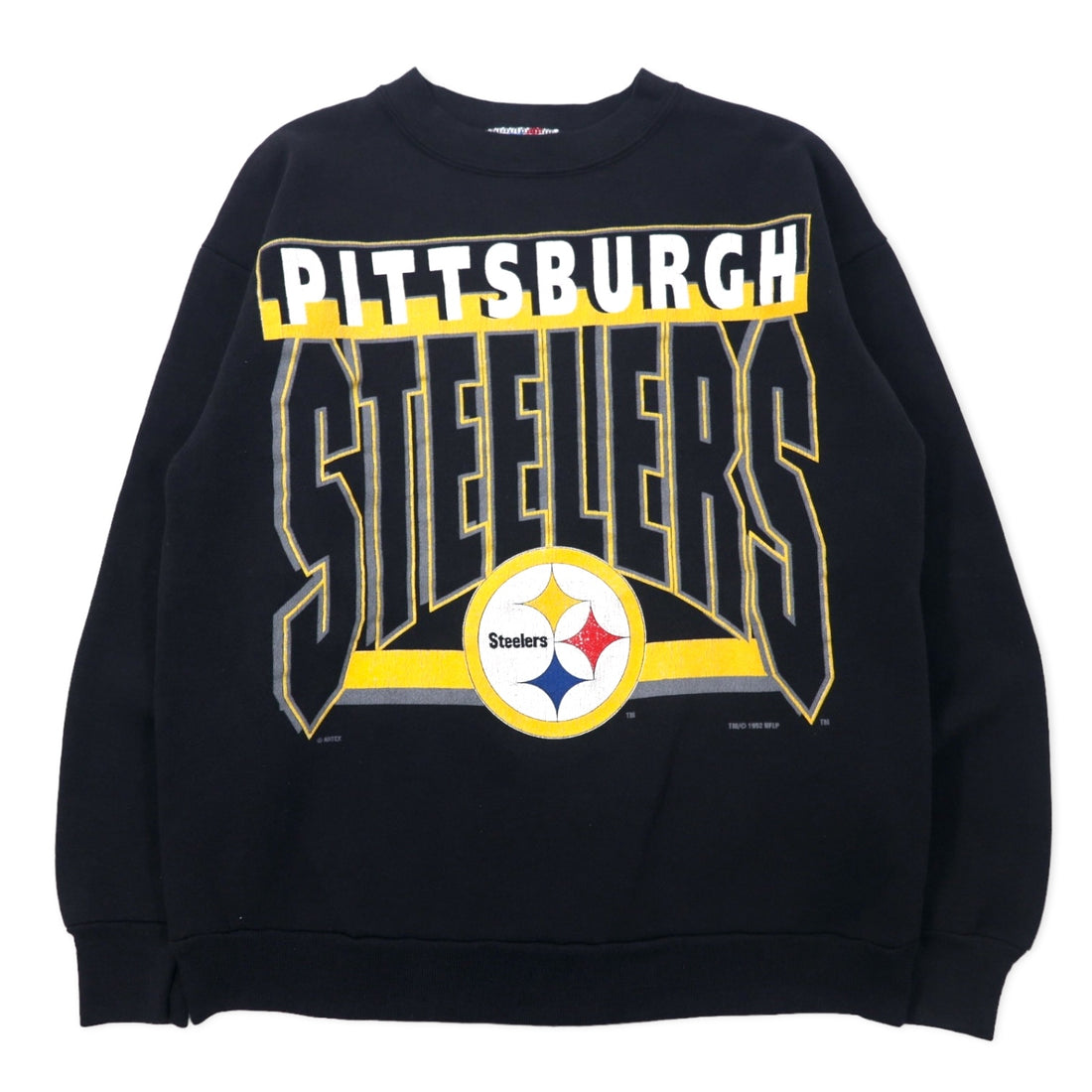 日本然リトテ-古着オンライン-ARTEX USA製 90年代 NFL プリント スウェット M ブラック コットン PITSBURGH STEELERS-ARTEX USA Made 90's NFL Print Sweatshirt M Black Cotton PITSBURGH STEELERS