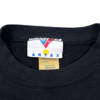 ARTEX USA Made 90s NFL Print Sweatshirt M Black Cotton PITSBURGH STEELERS