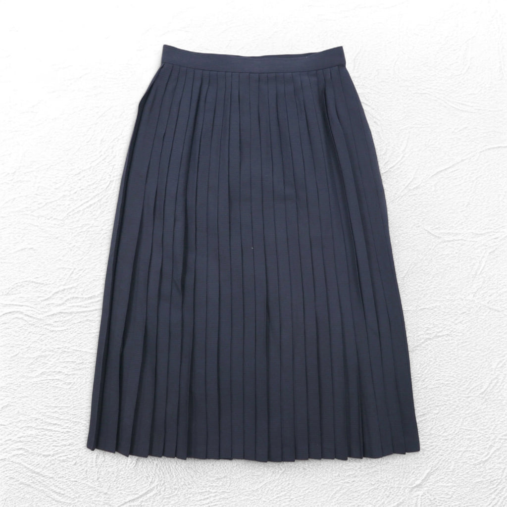 Christian Dior Old PRET-A-PORTER Pleated Skirt M Grey Wool Made in Japan