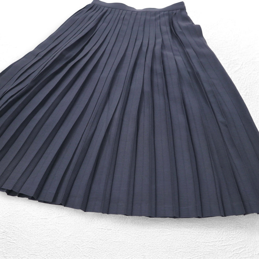 Christian Dior Old PRET-A-PORTER Pleated Skirt M Grey Wool Made in Japan