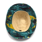 NEW YORK HAT Co. Made in USA Beach Motif Bucket Hat, Large, Green, All-Over Print, Cotton