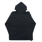 airwalk 00s pullover hoodie jersey M black polyester fleece lining drawstring