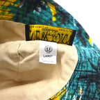 NEW YORK HAT Co. Made in USA Beach Motif Bucket Hat, Large, Green, All-Over Print, Cotton