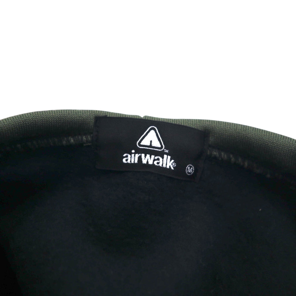 airwalk 00s pullover hoodie jersey M black polyester fleece lining drawstring