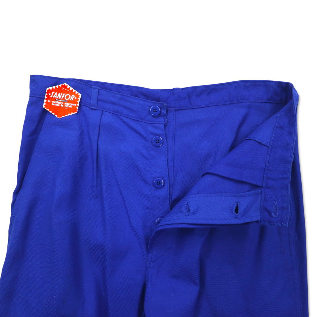 DEADSTOCK SANFOR French Work Pants French Work Tuck Chino Pants XL Blue Cotton Center Press Deadstock Unused