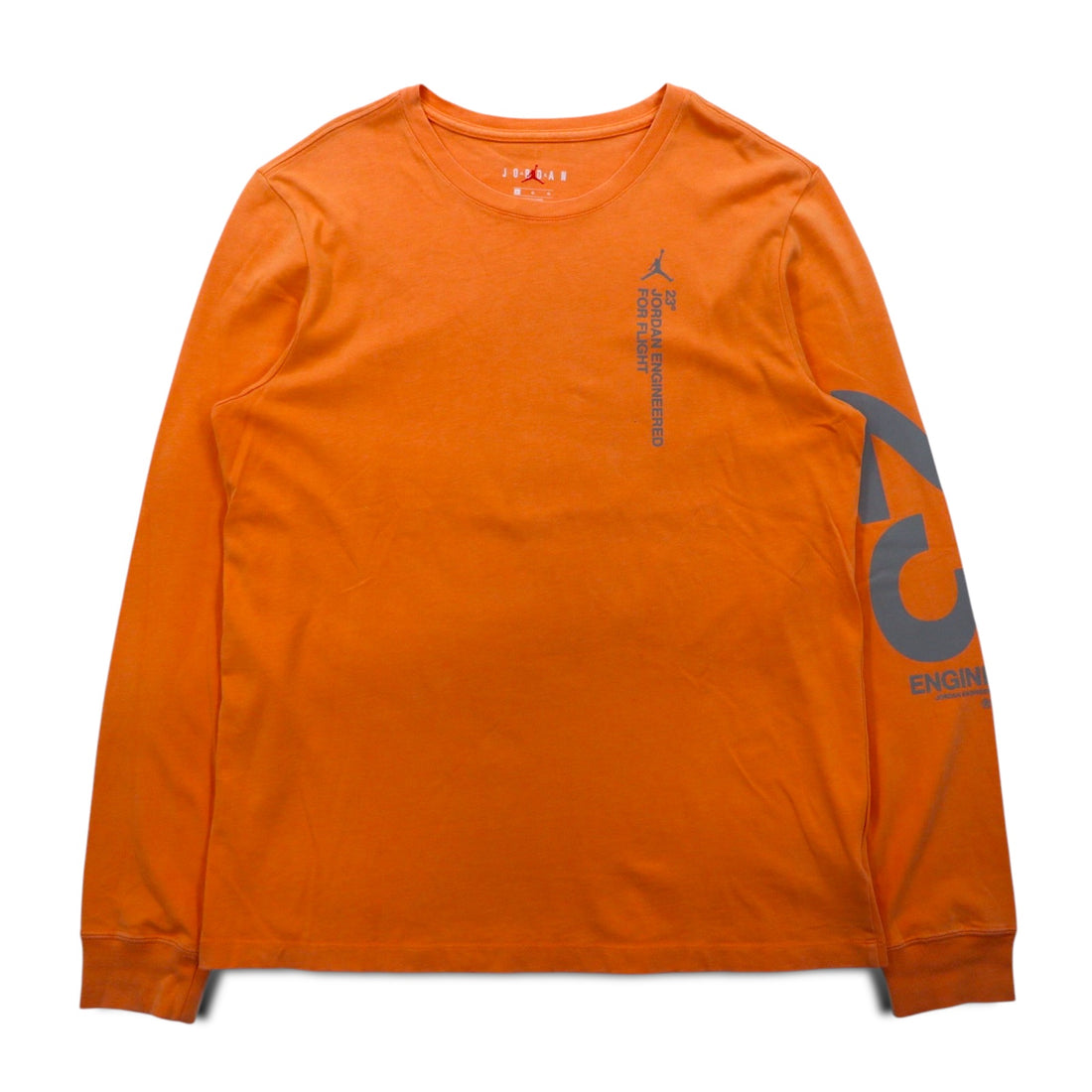 JORDAN BRAND ( NIKE ) ロングスリーブTシャツ ロンT L オレンジ ナンバリング リフレクタープリント BQ5533-850