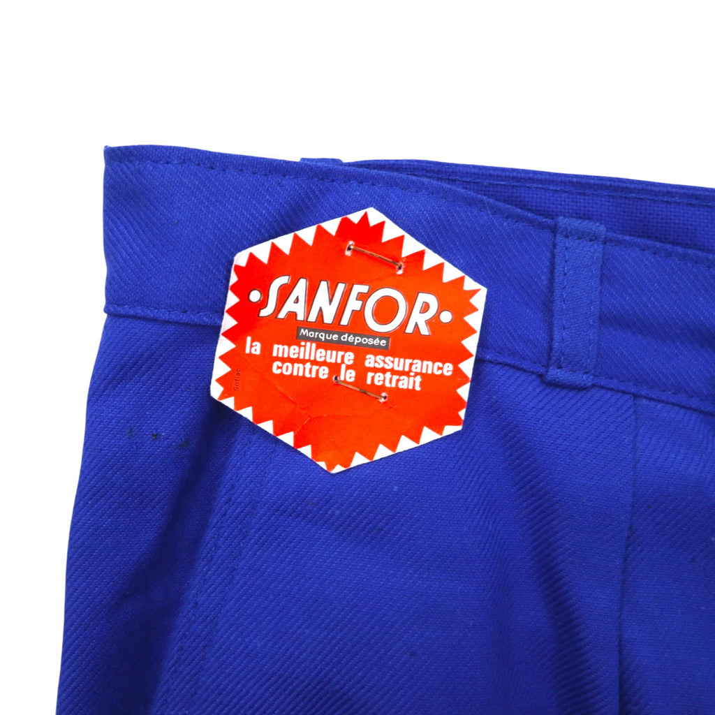 DEADSTOCK SANFOR French Work Pants French Work Tuck Chino Pants XL Blue Cotton Center Press Deadstock Unused