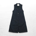 FENDI Made in Italy Sleeveless Coat Long Gilet Dress M Black Acetate