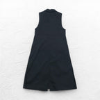 FENDI Made in Italy Sleeveless Coat Long Gilet Dress M Black Acetate