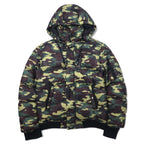 HILFIGER DENIM camouflage down jacket, M, khaki, polyester, detachable hood