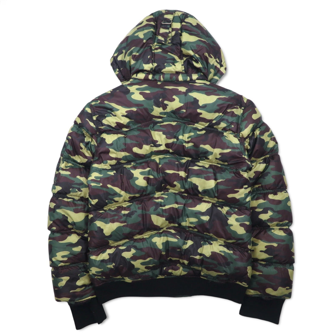 HILFIGER DENIM camouflage down jacket, M, khaki, polyester, detachable hood