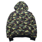 HILFIGER DENIM camouflage down jacket, M, khaki, polyester, detachable hood