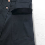 FENDI Made in Italy Sleeveless Coat Long Gilet Dress M Black Acetate