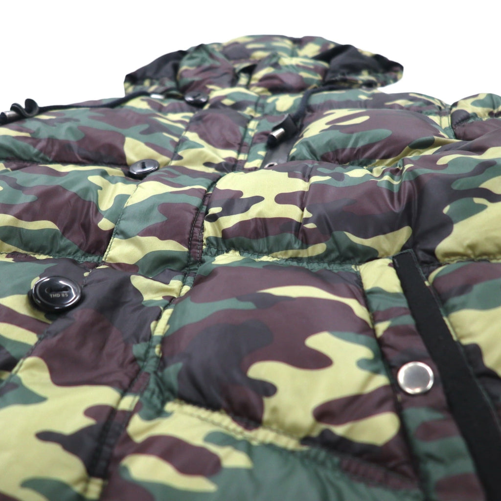 HILFIGER DENIM camouflage down jacket, M, khaki, polyester, detachable hood