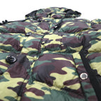 HILFIGER DENIM camouflage down jacket, M, khaki, polyester, detachable hood