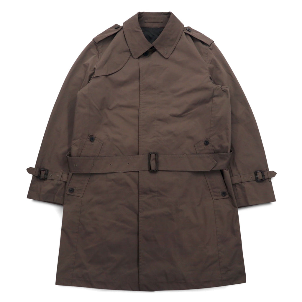 SANYO Solotex Military Trench Coat M Khaki Chin Strap Epaulette Belt Included